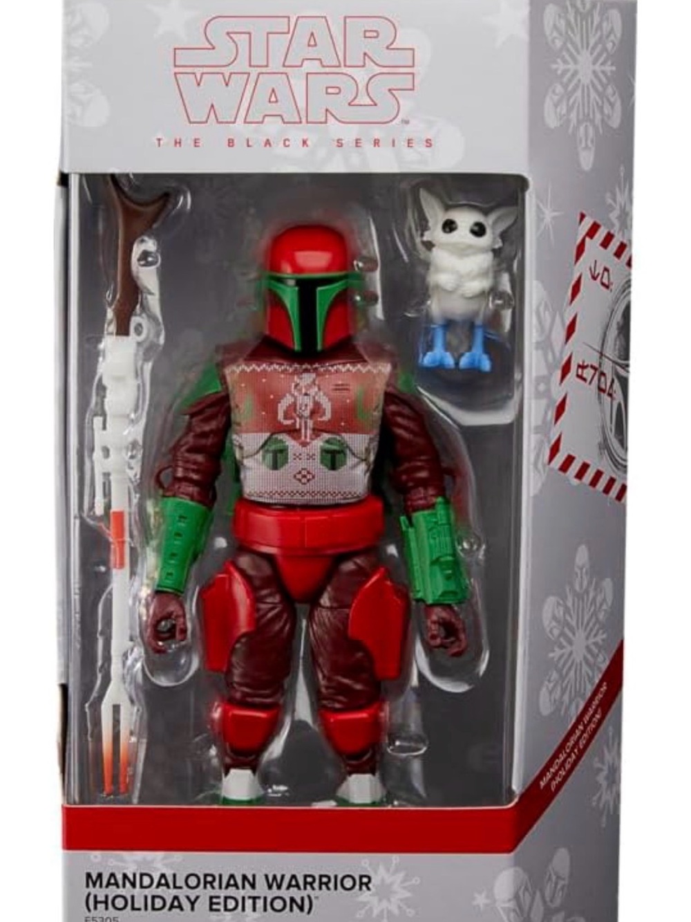 Hasbro Star Wars Black Series Action Figure Mandalorian Warrior Holiday Edition